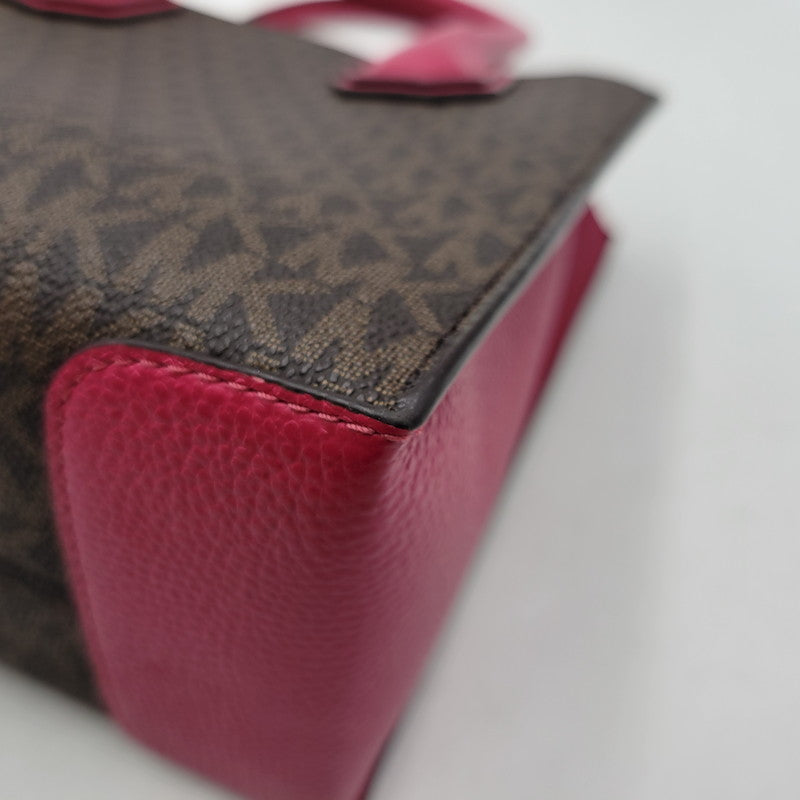 【中古品】【レディース】 Michael Kors マイケルコース MERCER 35S1GM9M2B マーサー ミディアム メッセンジャー バッグ カバン 鞄 188-260708-as-19-izu カラー：ブラウン×ピンク系 万代Net店