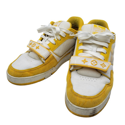 【中古品】【メンズ】 LOUIS VUITTON ルイ・ヴィトン LV TRAINER YELLOW トレイナー イエロー スニーカー 靴 179-260706-kh-09-izu サイズ：8 カラー：イエロー×ホワイト 万代Net店
