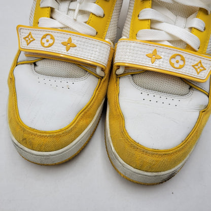 【中古品】【メンズ】 LOUIS VUITTON ルイ・ヴィトン LV TRAINER YELLOW トレイナー イエロー スニーカー 靴 179-260706-kh-09-izu サイズ：8 カラー：イエロー×ホワイト 万代Net店