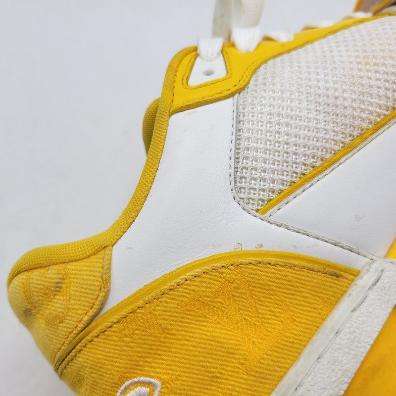 【中古品】【メンズ】 LOUIS VUITTON ルイ・ヴィトン LV TRAINER YELLOW トレイナー イエロー スニーカー 靴 179-260706-kh-09-izu サイズ：8 カラー：イエロー×ホワイト 万代Net店