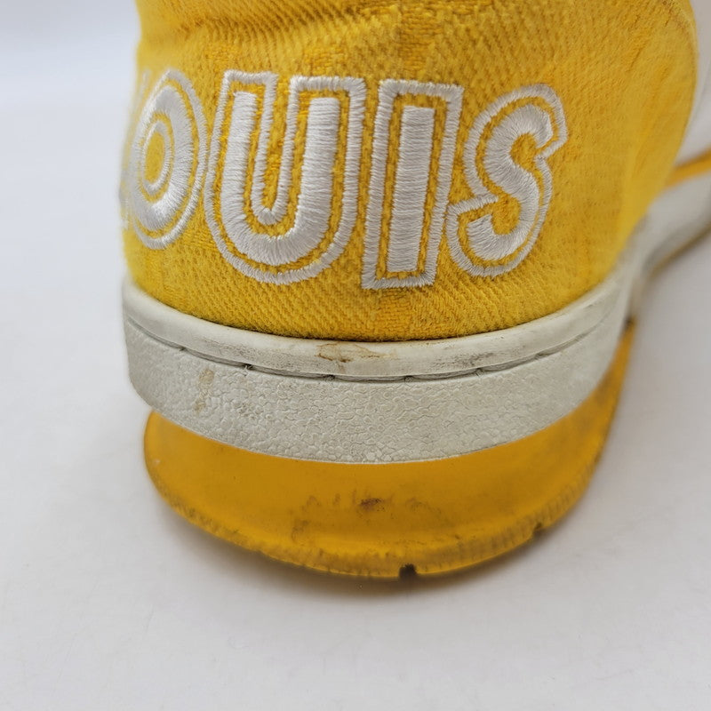【中古品】【メンズ】 LOUIS VUITTON ルイ・ヴィトン LV TRAINER YELLOW トレイナー イエロー スニーカー 靴 179-260706-kh-09-izu サイズ：8 カラー：イエロー×ホワイト 万代Net店