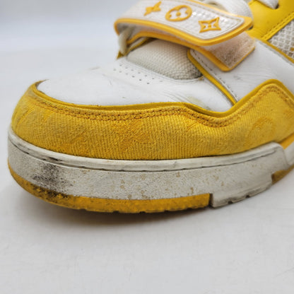 【中古品】【メンズ】 LOUIS VUITTON ルイ・ヴィトン LV TRAINER YELLOW トレイナー イエロー スニーカー 靴 179-260706-kh-09-izu サイズ：8 カラー：イエロー×ホワイト 万代Net店