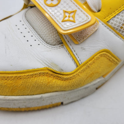 【中古品】【メンズ】 LOUIS VUITTON ルイ・ヴィトン LV TRAINER YELLOW トレイナー イエロー スニーカー 靴 179-260706-kh-09-izu サイズ：8 カラー：イエロー×ホワイト 万代Net店