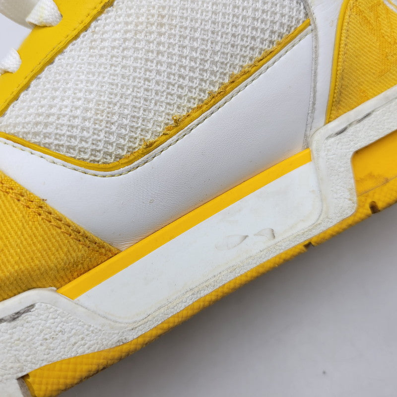 【中古品】【メンズ】 LOUIS VUITTON ルイ・ヴィトン LV TRAINER YELLOW トレイナー イエロー スニーカー 靴 179-260706-kh-09-izu サイズ：8 カラー：イエロー×ホワイト 万代Net店
