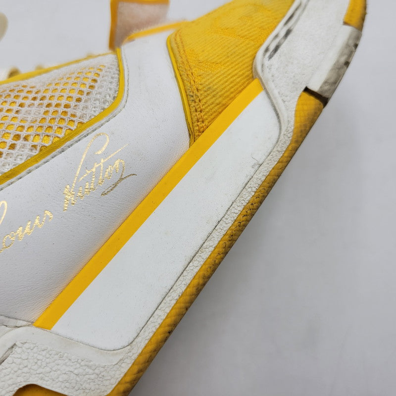 【中古品】【メンズ】 LOUIS VUITTON ルイ・ヴィトン LV TRAINER YELLOW トレイナー イエロー スニーカー 靴 179-260706-kh-09-izu サイズ：8 カラー：イエロー×ホワイト 万代Net店