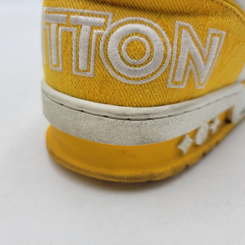 【中古品】【メンズ】 LOUIS VUITTON ルイ・ヴィトン LV TRAINER YELLOW トレイナー イエロー スニーカー 靴 179-260706-kh-09-izu サイズ：8 カラー：イエロー×ホワイト 万代Net店