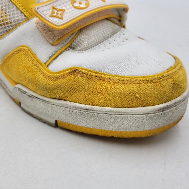 【中古品】【メンズ】 LOUIS VUITTON ルイ・ヴィトン LV TRAINER YELLOW トレイナー イエロー スニーカー 靴 179-260706-kh-09-izu サイズ：8 カラー：イエロー×ホワイト 万代Net店
