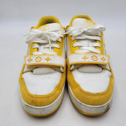 【中古品】【メンズ】 LOUIS VUITTON ルイ・ヴィトン LV TRAINER YELLOW トレイナー イエロー スニーカー 靴 179-260706-kh-09-izu サイズ：8 カラー：イエロー×ホワイト 万代Net店
