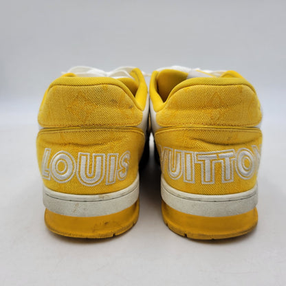 【中古品】【メンズ】 LOUIS VUITTON ルイ・ヴィトン LV TRAINER YELLOW トレイナー イエロー スニーカー 靴 179-260706-kh-09-izu サイズ：8 カラー：イエロー×ホワイト 万代Net店