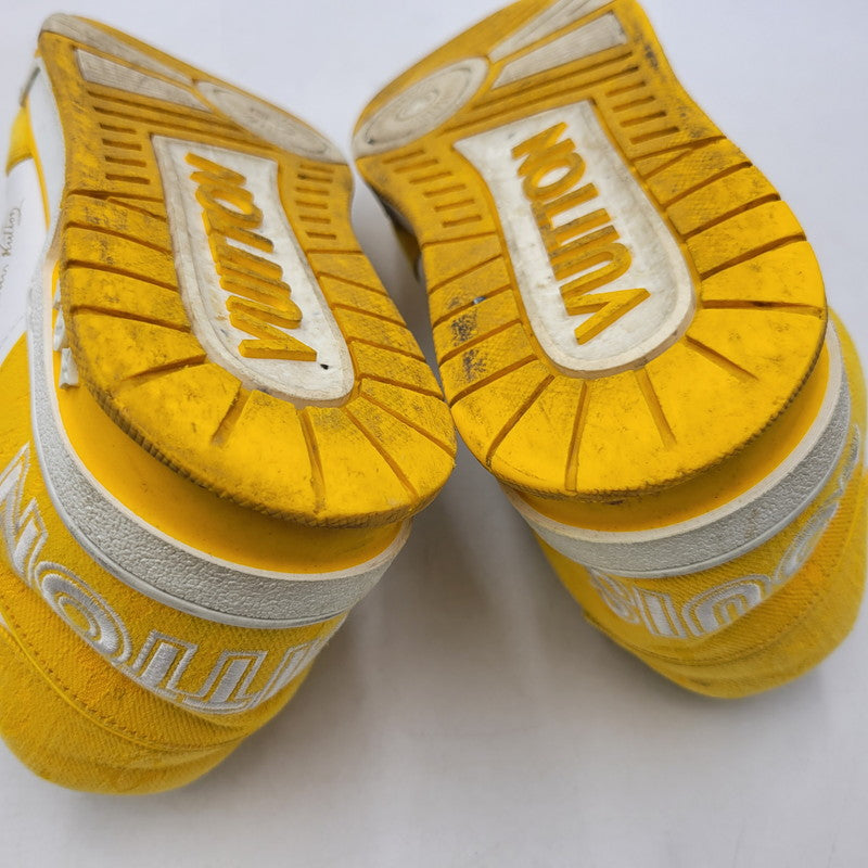 【中古品】【メンズ】 LOUIS VUITTON ルイ・ヴィトン LV TRAINER YELLOW トレイナー イエロー スニーカー 靴 179-260706-kh-09-izu サイズ：8 カラー：イエロー×ホワイト 万代Net店