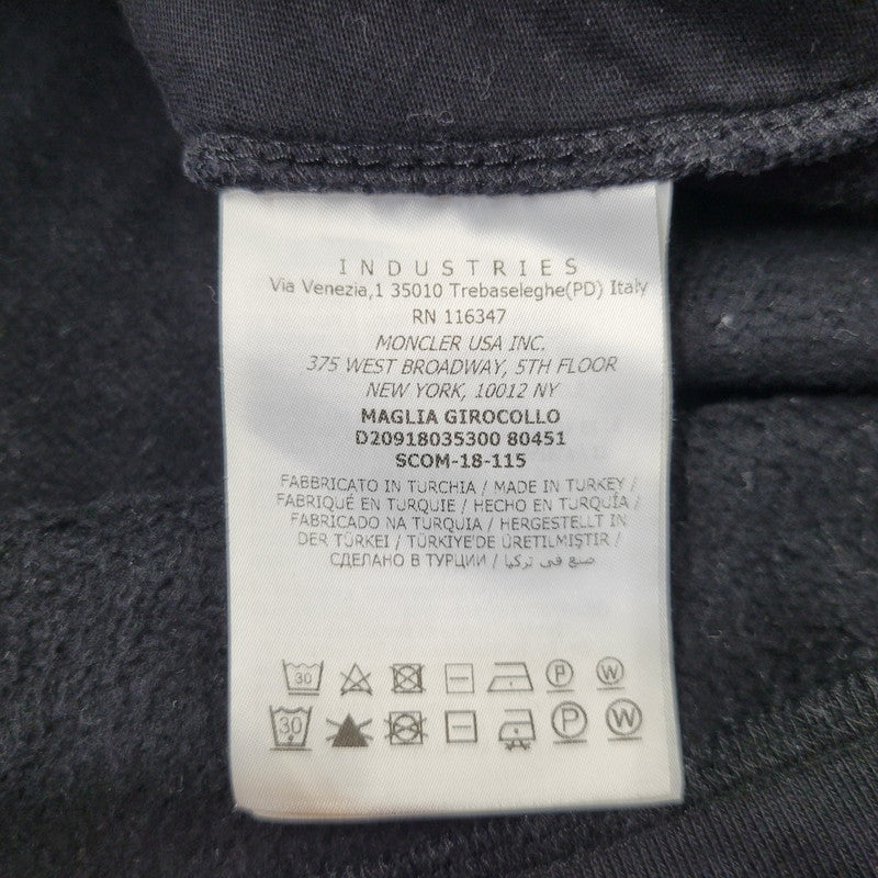 【中古品】【メンズ】 MONCLER モンクレール D20918035300 MAGLIA GIROCOLLO マリア ジロコッロ CREWNECK SWEATSHIRTクルーネック スウェットシャツ トップス 長袖 141-260705-ya-01-izu サイズ：L カラー：ブラック 万代Net店