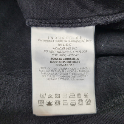 【中古品】【メンズ】 MONCLER モンクレール D20918035300 MAGLIA GIROCOLLO マリア ジロコッロ CREWNECK SWEATSHIRTクルーネック スウェットシャツ トップス 長袖 141-260705-ya-01-izu サイズ：L カラー：ブラック 万代Net店