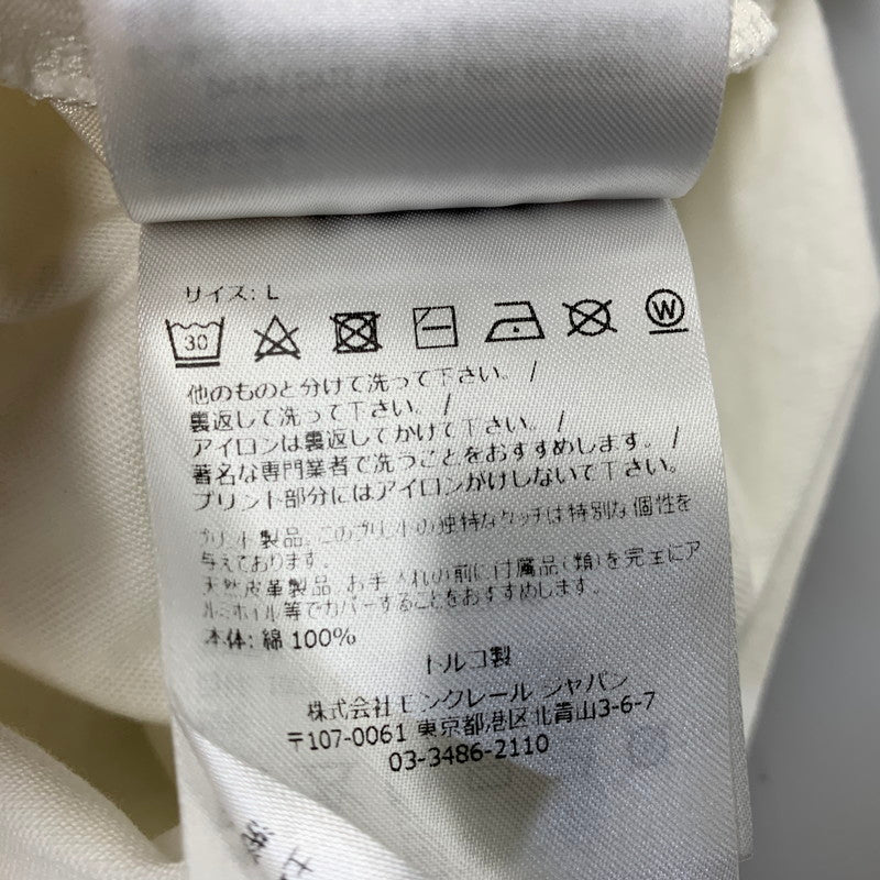 【中古品】【メンズ】 MONCLER モンクレール H20918C00007 22SS SS TSHIRT Tシャツ 半袖 141-260708-yn-11-izu サイズ：L カラー：ホワイト 万代Net店