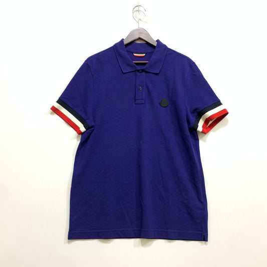 【中古品】【メンズ】 MONCLER モンクレール D10918318400 MAGLIA POLO MANICA CORTA マリア ポロ マニカ コルタ ポロシャツ 半袖 141-260708-yn-13-izu サイズ：L カラー：ネイビー 万代Net店