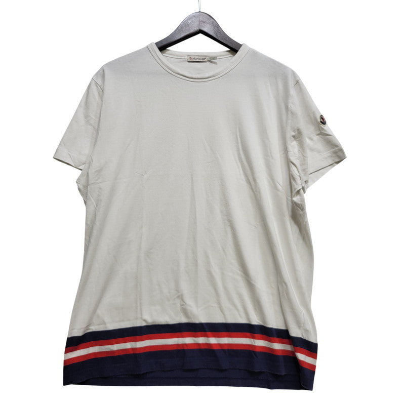 【中古品】【メンズ】 MONCLER モンクレール MAGLIA T-SHIRT C10918016900 マグリア Tシャツ 半袖 トップス 141-260707-as-04-izu サイズ：L カラー：ホワイト 万代Net店