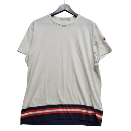 【中古品】【メンズ】 MONCLER モンクレール MAGLIA T-SHIRT C10918016900 マグリア Tシャツ 半袖 トップス 141-260707-as-04-izu サイズ：L カラー：ホワイト 万代Net店