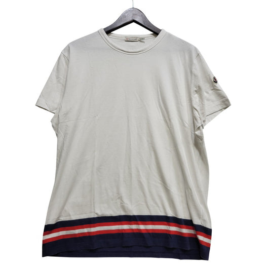 【中古品】【メンズ】 MONCLER モンクレール MAGLIA T-SHIRT C10918016900 マグリア Tシャツ 半袖 トップス 141-260707-as-04-izu サイズ：L カラー：ホワイト 万代Net店