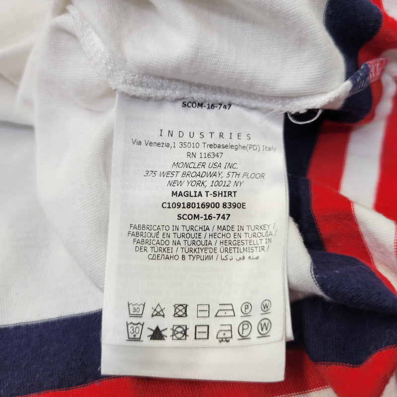 【中古品】【メンズ】 MONCLER モンクレール MAGLIA T-SHIRT C10918016900 マグリア Tシャツ 半袖 トップス 141-260707-as-04-izu サイズ：L カラー：ホワイト 万代Net店