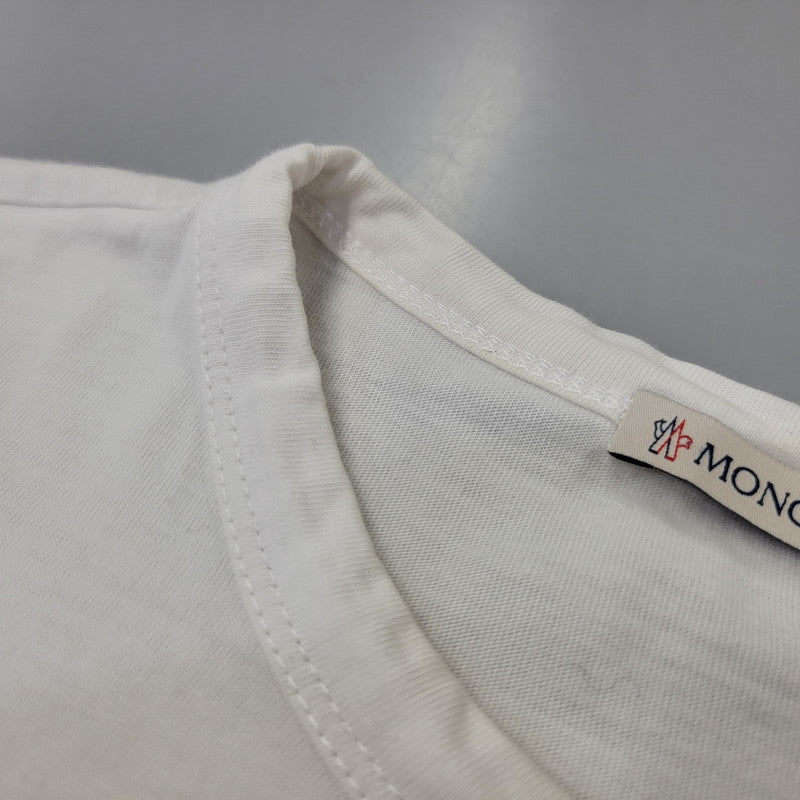 【中古品】【メンズ】 MONCLER モンクレール MAGLIA T-SHIRT C10918016900 マグリア Tシャツ 半袖 トップス 141-260707-as-04-izu サイズ：L カラー：ホワイト 万代Net店