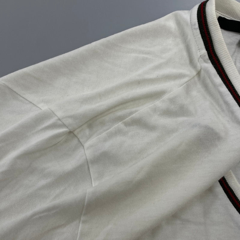 【中古品】【メンズ】 GUCCI グッチ V-NECK SS TEE 190221 X3228 Vネック ショートスリーブ Tシャツ 半袖 141-260713-as-09-izu サイズ：L カラー：ホワイト 万代Net店