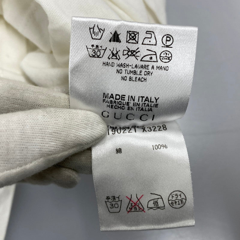 【中古品】【メンズ】 GUCCI グッチ V-NECK SS TEE 190221 X3228 Vネック ショートスリーブ Tシャツ 半袖 141-260713-as-09-izu サイズ：L カラー：ホワイト 万代Net店