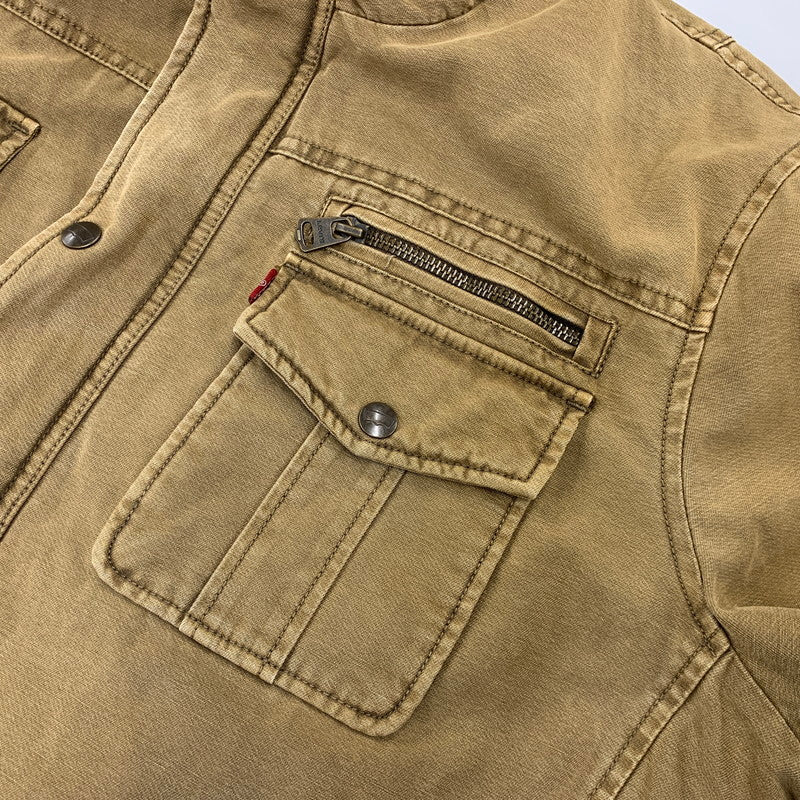 【中古品】【メンズ】 Levi's リーバイス QUILTING LINER MILITARY BLOUSON LM7CC046 キルティングライナー ミリタリーブルゾン ジャケット 146-260729-as-15-izu サイズ：L カラー：ブラウン 万代Net店