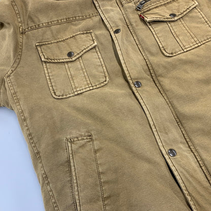 【中古品】【メンズ】 Levi's リーバイス QUILTING LINER MILITARY BLOUSON LM7CC046 キルティングライナー ミリタリーブルゾン ジャケット 146-260729-as-15-izu サイズ：L カラー：ブラウン 万代Net店