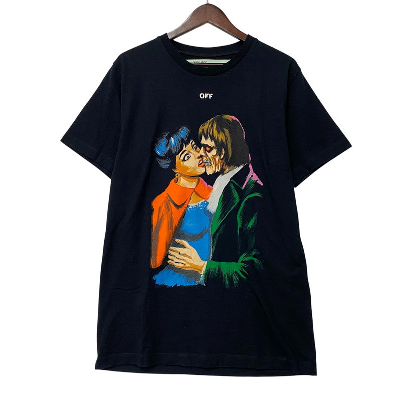 【中古品】【メンズ】 OFF-WHITE オフホワイト OMAA027R19185003 19SS KISS SS SLIM TEE キス ショートスリーブ スリム Tシャツ トップス 半袖 142-260706-cs-05-izu サイズ：M カラー：ブラック 万代Net店