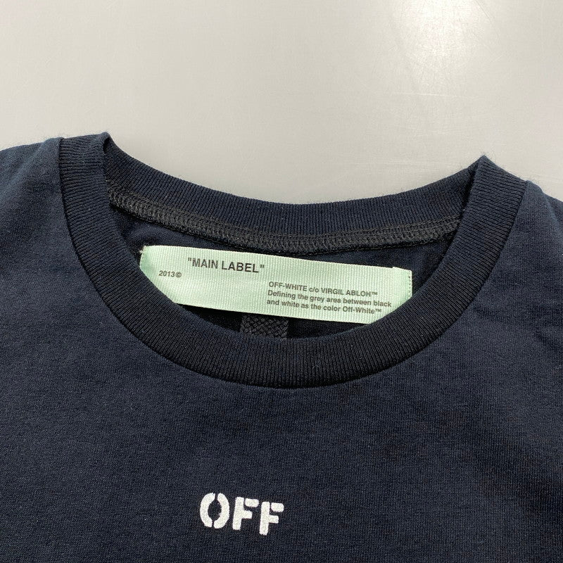 【中古品】【メンズ】 OFF-WHITE オフホワイト OMAA027R19185003 19SS KISS SS SLIM TEE キス ショートスリーブ スリム Tシャツ トップス 半袖 142-260706-cs-05-izu サイズ：M カラー：ブラック 万代Net店