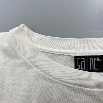【中古品】【メンズ】 SAINT MICHAEL×A BATHING APE セントマイケル×アベイシングエイプ SM-S23-0000-110 001CSJ221901C 23SS AP-SS TEE ショートスリーブ Tシャツ トップス 半袖 142-260706-cs-04-izu サイズ：XXL カラー：ホワイト 万代Net店