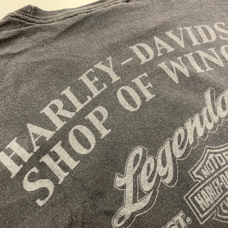 【中古品】【メンズ】 HARLEY-DAVIDSON ハーレーダビッドソン メキシコ製 c2009 00S BIG SKULL SS TEE ビッグ スカル ショートスリーブ Tシャツ トップス 半袖 146-260710-cs-12-izu サイズ：XL カラー：ブラック 万代Net店