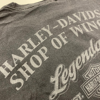 【中古品】【メンズ】 HARLEY-DAVIDSON ハーレーダビッドソン メキシコ製 c2009 00S BIG SKULL SS TEE ビッグ スカル ショートスリーブ Tシャツ トップス 半袖 146-260710-cs-12-izu サイズ：XL カラー：ブラック 万代Net店