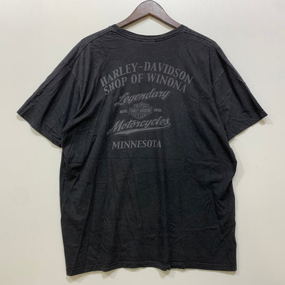 【中古品】【メンズ】 HARLEY-DAVIDSON ハーレーダビッドソン メキシコ製 c2009 00S BIG SKULL SS TEE ビッグ スカル ショートスリーブ Tシャツ トップス 半袖 146-260710-cs-12-izu サイズ：XL カラー：ブラック 万代Net店