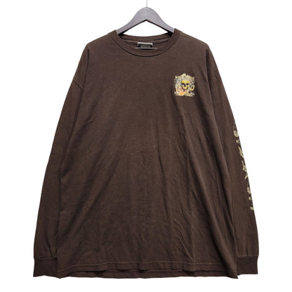 【中古品】【メンズ】 THE STRIP LAS VEGAS ザ・ストリップ ラスベガス SKULL LS TEE スカル ロングスリーブ Tシャツ 長袖 146-260707-as-08-izu サイズ：XL カラー：ブラウン 万代Net店