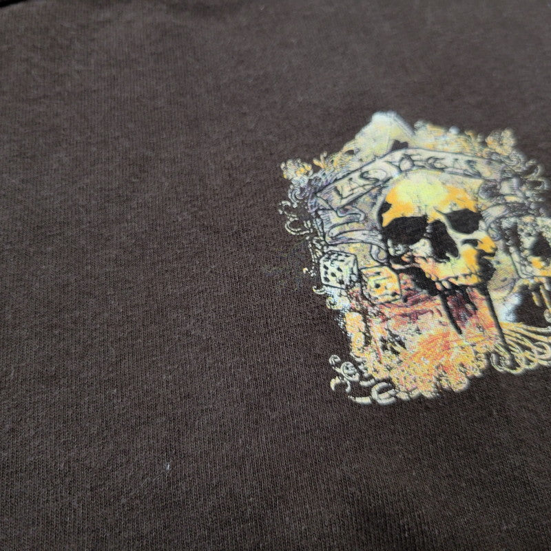 【中古品】【メンズ】 THE STRIP LAS VEGAS ザ・ストリップ ラスベガス SKULL LS TEE スカル ロングスリーブ Tシャツ 長袖 146-260707-as-08-izu サイズ：XL カラー：ブラウン 万代Net店