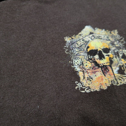 【中古品】【メンズ】 THE STRIP LAS VEGAS ザ・ストリップ ラスベガス SKULL LS TEE スカル ロングスリーブ Tシャツ 長袖 146-260707-as-08-izu サイズ：XL カラー：ブラウン 万代Net店