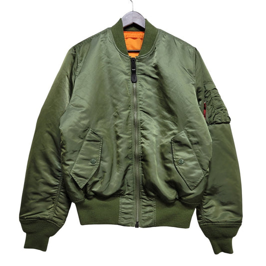 【中古品】【メンズ】 ALPHA INDUSTRIES アルファ インダストリーズ 2000-403 MA-1 FLIGHT JACKET フライト ジャケット アウター 145-260705-ya-03-izu サイズ：S カラー：カーキ×オレンジ 万代Net店