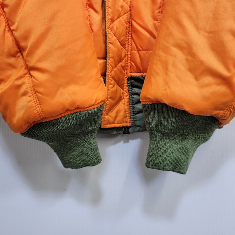 【中古品】【メンズ】 ALPHA INDUSTRIES アルファ インダストリーズ 2000-403 MA-1 FLIGHT JACKET フライト ジャケット アウター 145-260705-ya-03-izu サイズ：S カラー：カーキ×オレンジ 万代Net店