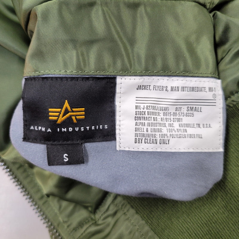 【中古品】【メンズ】 ALPHA INDUSTRIES アルファ インダストリーズ 2000-403 MA-1 FLIGHT JACKET フライト ジャケット アウター 145-260705-ya-03-izu サイズ：S カラー：カーキ×オレンジ 万代Net店