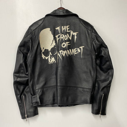 【中古品】【メンズ】 CROPPED HEADS × CROWS クロップドヘッズ × クローズ 武装戦線(T.F.O.A) 五代目 武田好誠モデル COW LEATHER RIDERS JACKET カウ レザー ライダース ジャケット アウター 145-260706-cs-09-izu サイズ：40 カラー：ブラック 万代Net店