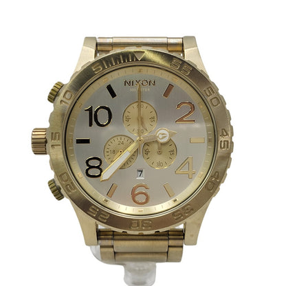 【中古品】【メンズ/レディース】 NIXON ニクソン 300M STAINLESS STEEL JAPAN MOVEMENT THE 51-30 CHRONO ステンレススチール クロノ 腕時計 197-260708-as-20-izu カラー：ゴールド 万代Net店