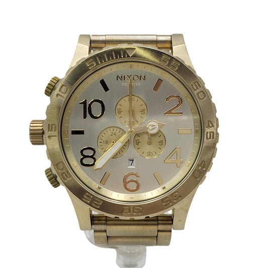【中古品】【メンズ/レディース】 NIXON ニクソン 300M STAINLESS STEEL JAPAN MOVEMENT THE 51-30 CHRONO ステンレススチール クロノ 腕時計 197-260708-as-20-izu カラー：ゴールド 万代Net店