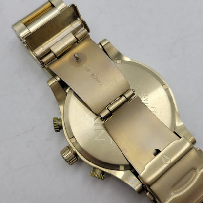 【中古品】【メンズ/レディース】 NIXON ニクソン 300M STAINLESS STEEL JAPAN MOVEMENT THE 51-30 CHRONO ステンレススチール クロノ 腕時計 197-260708-as-20-izu カラー：ゴールド 万代Net店