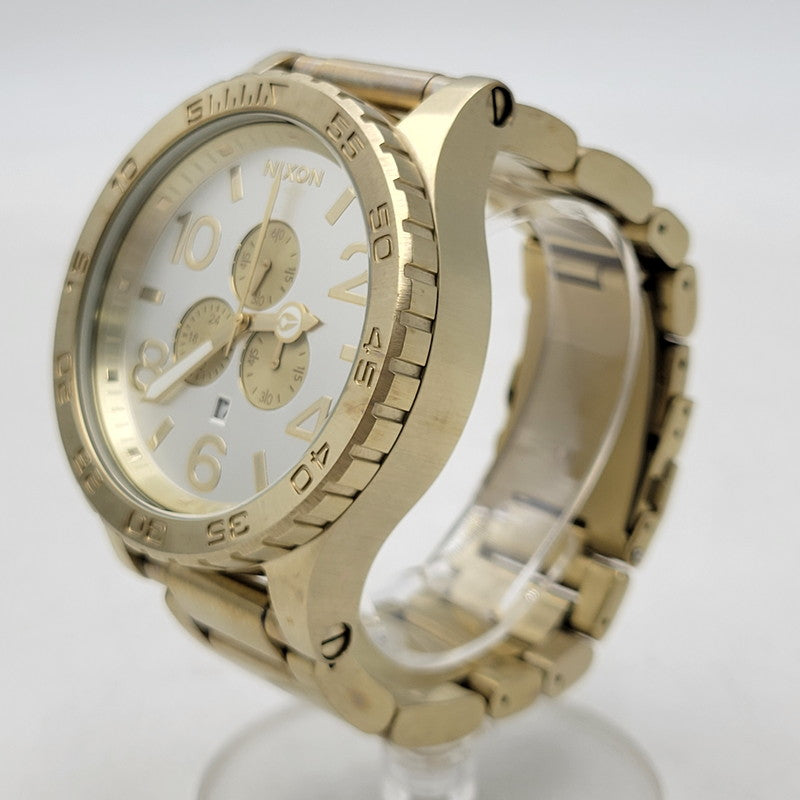 【中古品】【メンズ/レディース】 NIXON ニクソン 300M STAINLESS STEEL JAPAN MOVEMENT THE 51-30 CHRONO ステンレススチール クロノ 腕時計 197-260708-as-20-izu カラー：ゴールド 万代Net店