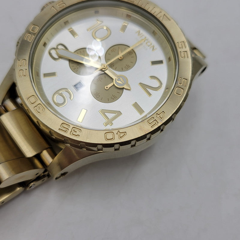 【中古品】【メンズ/レディース】 NIXON ニクソン 300M STAINLESS STEEL JAPAN MOVEMENT THE 51-30 CHRONO ステンレススチール クロノ 腕時計 197-260708-as-20-izu カラー：ゴールド 万代Net店