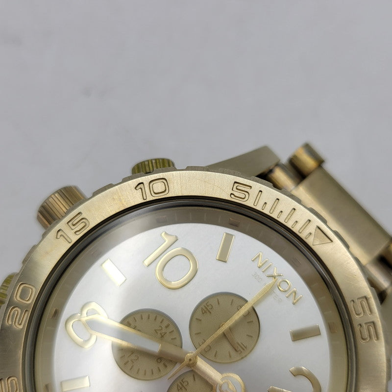 【中古品】【メンズ/レディース】 NIXON ニクソン 300M STAINLESS STEEL JAPAN MOVEMENT THE 51-30 CHRONO ステンレススチール クロノ 腕時計 197-260708-as-20-izu カラー：ゴールド 万代Net店