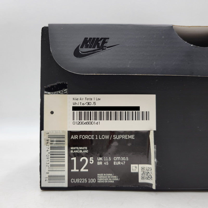 【中古品】【メンズ】 NIKE ナイキ × SUPREME シュプリーム AIR FORCE 1 LOW CU9225-100 エアフォース 1 ロー コラボ スニーカー シューズ 靴 160-260706-ay-07-izu サイズ：30.5cm カラー：WHITE/WHITE 万代Net店