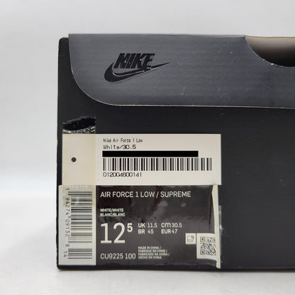 【中古品】【メンズ】 NIKE ナイキ × SUPREME シュプリーム AIR FORCE 1 LOW CU9225-100 エアフォース 1 ロー コラボ スニーカー シューズ 靴 160-260706-ay-07-izu サイズ：30.5cm カラー：WHITE/WHITE 万代Net店