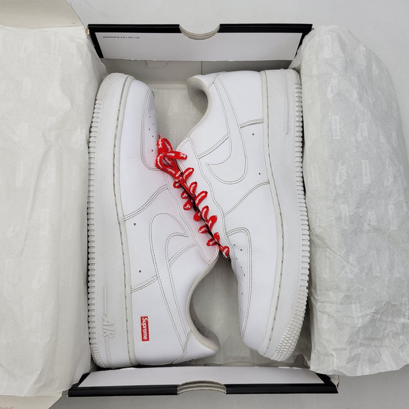【中古品】【メンズ】 NIKE ナイキ × SUPREME シュプリーム AIR FORCE 1 LOW CU9225-100 エアフォース 1 ロー コラボ スニーカー シューズ 靴 160-260706-ay-07-izu サイズ：30.5cm カラー：WHITE/WHITE 万代Net店