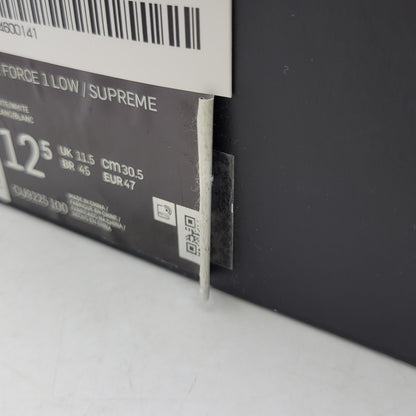 【中古品】【メンズ】 NIKE ナイキ × SUPREME シュプリーム AIR FORCE 1 LOW CU9225-100 エアフォース 1 ロー コラボ スニーカー シューズ 靴 160-260706-ay-07-izu サイズ：30.5cm カラー：WHITE/WHITE 万代Net店